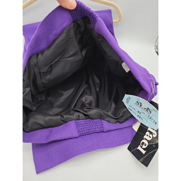 Rafael Wool Lined Women's Purple Pants Black Trim Pocket Size 16 NWT Vintage - Picture 10 of 12